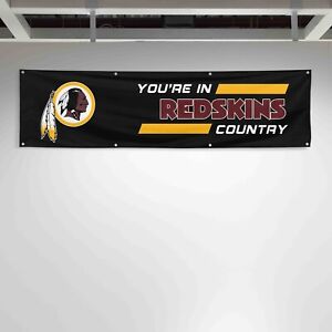 For Washington Redskins Football Fans 2x8 ft Flag You Are In Country Gift Banner
