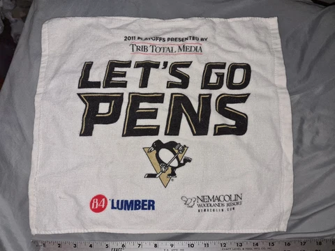 PITTSBURGH PENGUINS Let's Go Pens 2011 RALLY TOWEL 14.5"x17" 84 lumber nemacolin Cover