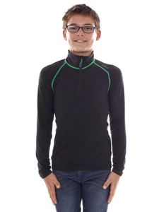 CMP Sweatshirt Functional Top Black Collared Stretch Softech Zip - Picture 1 of 2