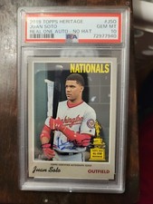 2019 Topps Heritage Juan Soto Real One Auto Autograph No Hat SP PSA 10