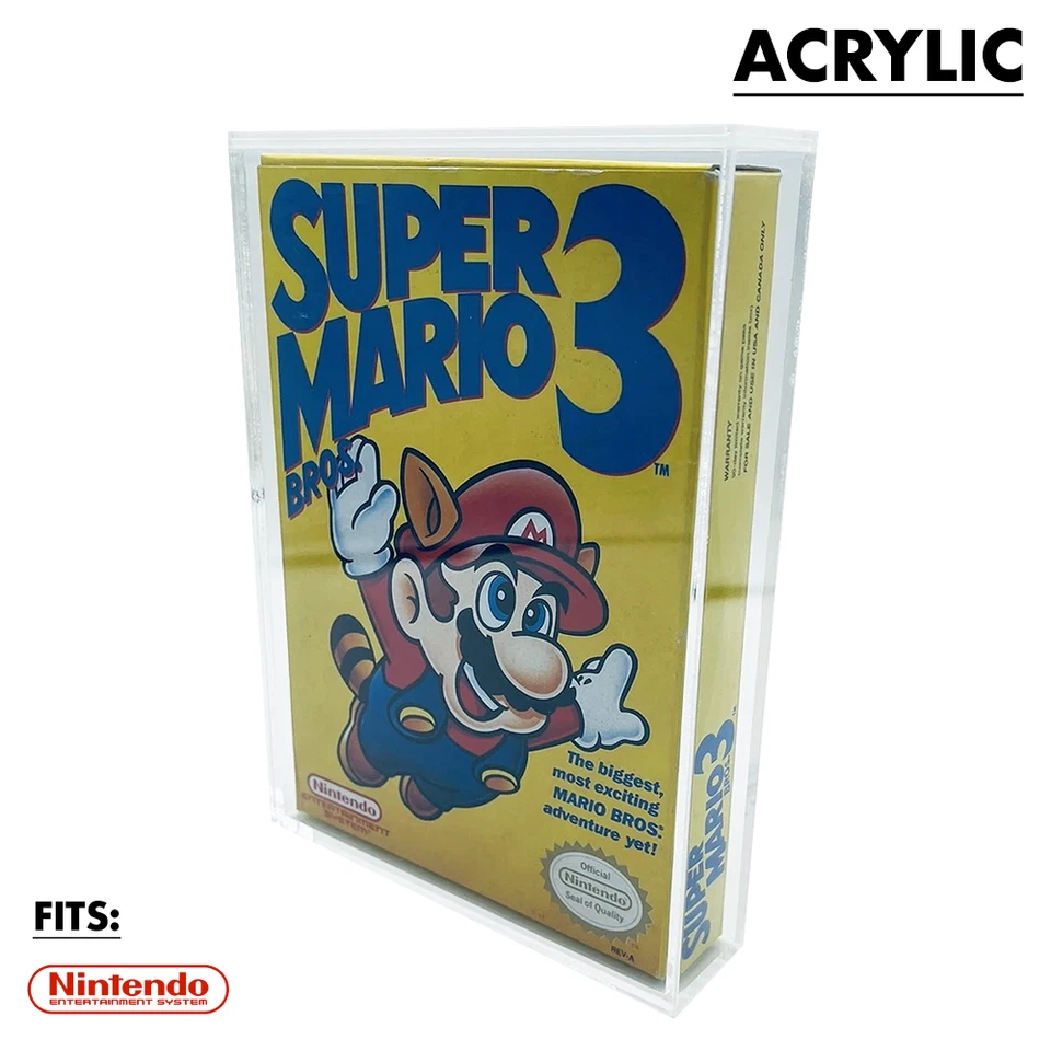 UV Resistant Nintendo NES Game Box Acrylic Case MAGNETIC Lid 4mm Thick - Image 1 of 1