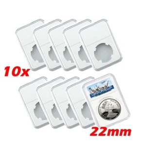 10Pcs For 1/4 oz Gold/Platinum Eagles Coin Slab Display Holder Storage Box 22mm - Picture 1 of 8