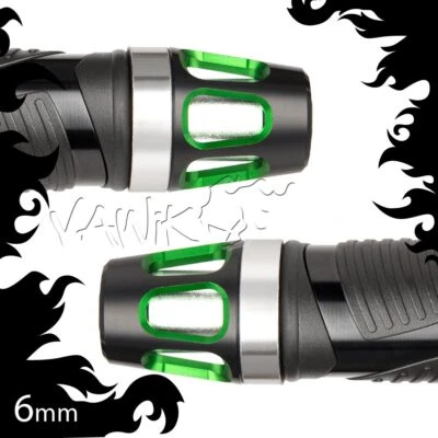 Extremos de barra VAWiK TOWER verde y plateado CNC aluminio se adapta a MOTO GUZZI Piaggio BMW Foto 1 de 4