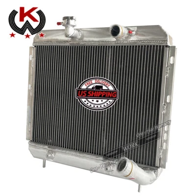 Radiador de aluminio de 2 filas adecuado 1969-1971 1970 Jaguar XKE E-TYPE 4,2 L Serie II AT/MT Foto 1 de 4