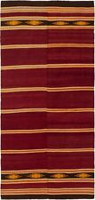 Traditional Hand woven Carpet 3'2" x 6'8" Flat Weave Kilim Rug