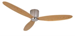 DC ceiling fan with remote control Flush mount Airfusion Radar Chrome 132 cm 52" - Picture 1 of 5