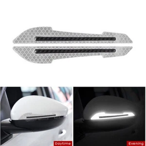 Car Side Mirror 5D Protector Sticker Carbon Fiber Reflective Strip Decal WHITE - Bild 1 von 4