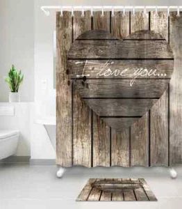 Love Mail Waterproof Bathroom Polyester Shower Curtain Liner Water Resistant - Imagen 1 de 8