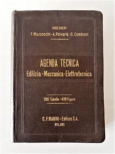 AGENDA TECNICA Edilizia Meccanica. Ing. MAZZOCCHI POLVARA COMBONI - Autografato - Picture 1 of 5