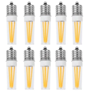 White 10Pcs E17 Long Filament Bulbs AC110V 3W For Chandelier Ceiling Lamp T OU - Picture 1 of 19
