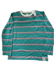GAP Kids Green Striped & Multicoloured Long-Sleeved T-Shirt Size S 6-7 Years - Imagen 1 de 4