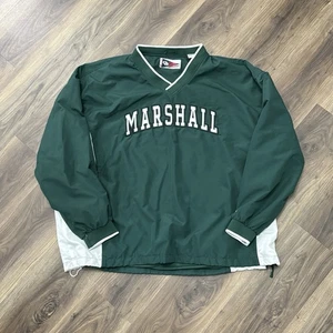 Vintage Marshall Herd V-Neck Windbreaker Pullover 2XL Grün 90s University - Bild 1 von 3