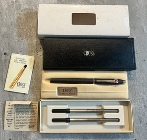 Bolígrafo negro clásico Getty Oil Company Cross 2504 tapa blanda de colección con estuche nuevo en paquete - Imagen 1 de 11