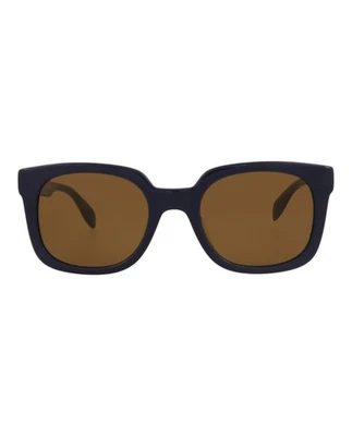 Alexander McQueen Hombres Cuadrado/Rectángulo Azul Azul Marrón Moda Diseñador Gafas Foto 1 de 4