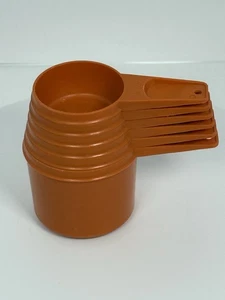 Vintage TUPPERWARE Messbecher Stapelbecher Ernte orange 6er Set - Bild 1 von 10