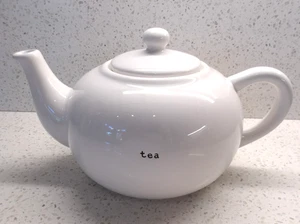 Pottery Barn KAFFEEHAUS Teekanne Keramik weiß - Bild 1 von 10