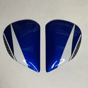 Arai Helmet SAJ Profile Carr Freedom Blue Shield Holder Side Pod Cover Set Blem - Picture 1 of 1