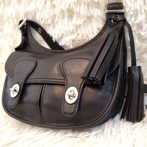 COACH Legacy Amanda Tassel Crossbody Shoulder Bag Black Leather Used Authentic - Bild 1 von 12