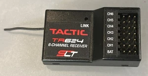 Tactic TR624 6-Ch. SLT 2.4GHz R/C Full Range Receiver (PRE-OWNED) Works GREAT - Picture 1 of 24