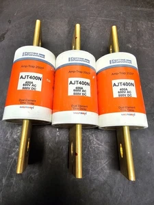 3PC MERSEN FERRAZ SHAWMUT AJT400N 400AMP FUSES - Picture 1 of 5