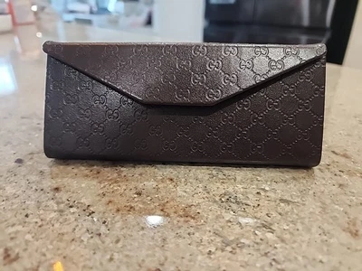 Nuevo estuche rígido plegable marrón GUCCI Foto 1 de 4