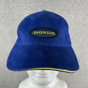 Vintage Honda Hat Dad Style Baseball Cap 90s Blue Strapback Adjustable Cars - Foto 1 di 8