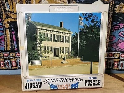 Fairchild Americana Jigsaw Puzzle  22x15" 700 Pieces The Lincoln House President - Image 1 of 4