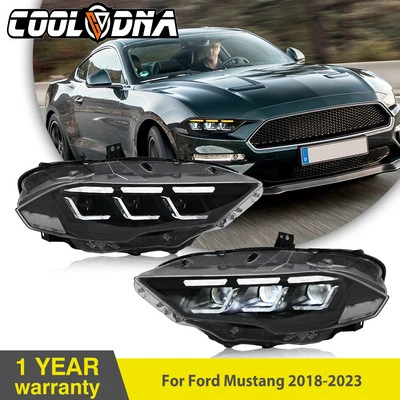 2X faros LED usados para Ford Mustang 2018-2023 faros proyector lámpara principal Foto 1 de 4