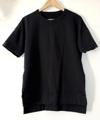 Lululemon Cut Above Tee 女式 L 码 * 黑色法国毛圈针织上衣 — 第 1/3 张图片