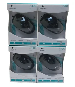 Partia 4 Nowa przewodowa mysz optyczna Logitech M100 (910001601) - Darmowa wysyłka. - Zdjęcie 1 z 4