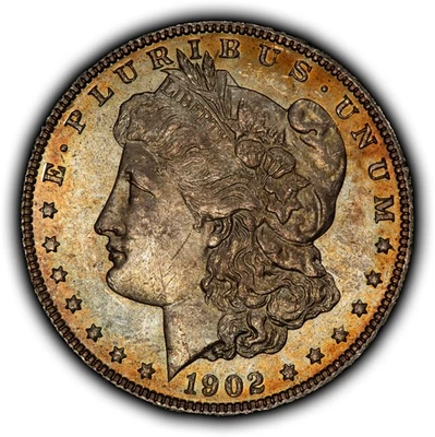 1902 $1 Morgan Silver Dollar - PQ Toning - BU - SKU-D7211 - Image 1 of 4