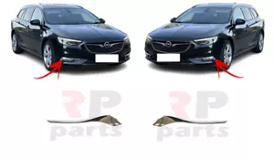 PER VAUXHALL OPEL INSIGNIA 18-20 PARAURTI ANTERIORE GRIGLIA FENDINEBBIA CROMATA TRIM COPPIA - Foto 1 di 8