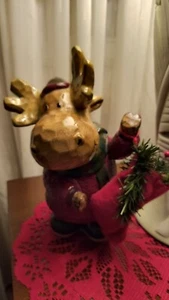 St Nicholas Square Heartland Christmas Moose 12 inch - Picture 1 of 8