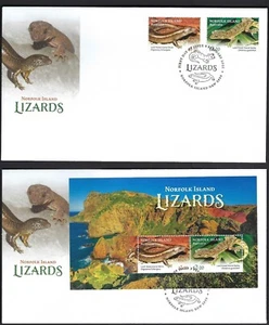 2021 Norfolk Island SG#1310/12 Lizards FDC First Day Cover - Bild 1 von 1
