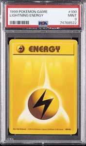 1999 Base Set 1st Edition LIGHTNING ENERGY Pokemon Card Game #100 PSA 9🔥 - Picture 1 of 2