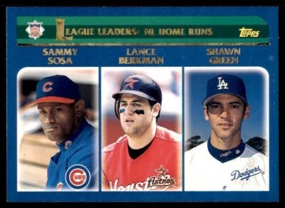 2003 TOPPS  SAMMY SOSA/LANCE BERKMAN/SHAWN GREEN H.R. LEADERS - Image 1 of 2