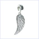 Perle d'aile plume d'ange gardien argent sterling 925 pour bracelet charme européen