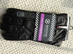 Guantes de vestir Isotoner Signature para hombre talla XL cuero negro forro Thermaflex - Imagen 1 de 2