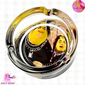 Emo Goth Funny Glass Ash Tray Custom Cute Funny Gift Idea - 8.2cm - Picture 1 of 18