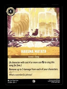 2023 Disney Lorcana First Chapter Common Non Foil #27/204 HAKUNA MATATA NM+ - Picture 1 of 2