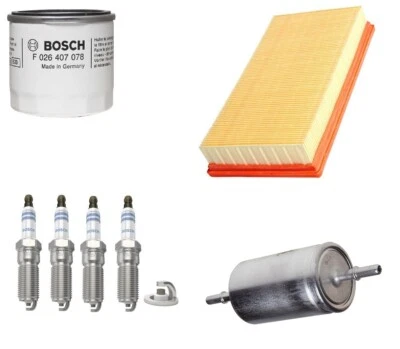Ford Service Kit Fits Focus I 1.4 1.6 16v Bosch Air Oil Fuel Filter Spark Plugs - Image 1 of 4