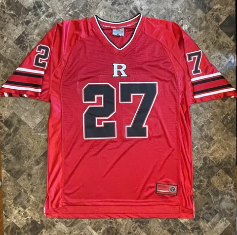 Rutgers University Football Jersey #27 Red Black Mesh College Equipment Size XL Cover