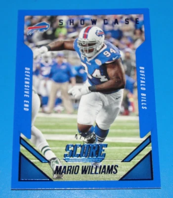 2015 Panini Score MARIO WILLIAMS #196 Showcase Blue/99 BILLS 🏈 NC ST Wolfpack - Image 1 of 2
