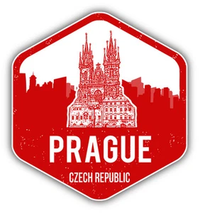 Prag Stadt Tschechien Grunge Reise Auto Autoaufkleber Aufkleber 5" x 5" - Bild 1 von 1