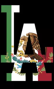 Los Angeles Mexican Eagle Flag Sticker Vinyl Truck Car Window Laptop SET OF 2 - Bild 1 von 1