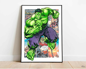 HULK - Marvel - Avenger - Superhero Wall Digital Art Poster Decor 