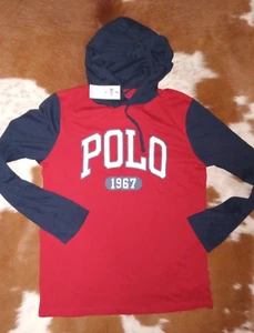 Neu mit Etikett Polo Ralph Lauren T-Shirt Hoodie LS SMALL Baumwolle mehrfarbig UVP 55,00 - Bild 1 von 3