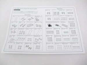 Exceed RC MaxStone 8 4WD Rock Crawler Parts List Spec Sheet - Picture 1 of 2