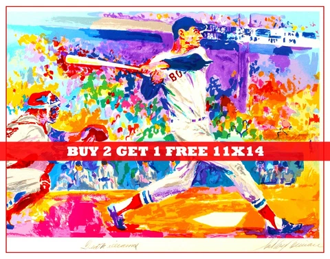 Ted Williams - The Splendid Splinter  LeRoy Neiman Reproduction 11x14 Cover