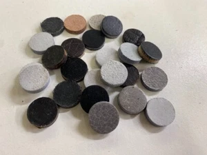Leather Discs Washers Buffer 25 x Assorted Circular Art Craft Feet Bung 19mm dia - Picture 1 of 24